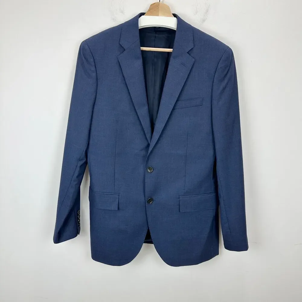 J.Crew Ludlow Slim Fit Suit Jacket Italian Loro Piana Wool Deep Pacific 39R NWT